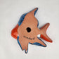 Blue & Orange Talavera-Style Fish Wall Décor 9.5" – Mexican Ceramic Folk Art