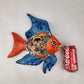Blue Talavera-Style Fish Wall Décor 13" – Mexican Ceramic Folk Art