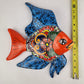 Blue Talavera-Style Fish Wall Décor 13" – Mexican Ceramic Folk Art