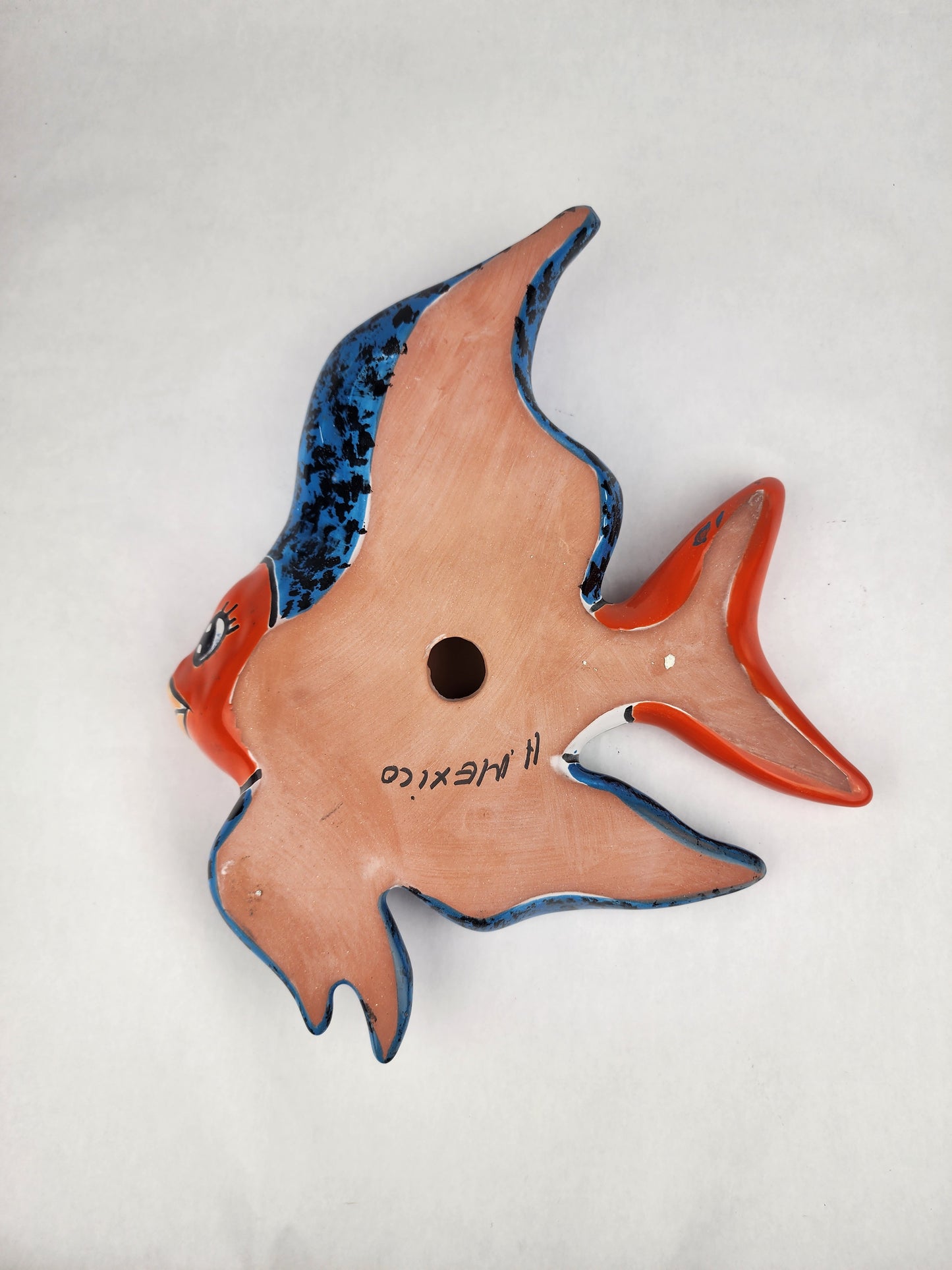 Blue Talavera-Style Fish Wall Décor 13" – Mexican Ceramic Folk Art