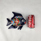Blue Talavera-Style Fish Wall Décor 7.5" – Mexican Ceramic Folk Art