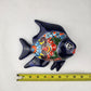 Blue Talavera-Style Fish Wall Décor 7.5" – Mexican Ceramic Folk Art
