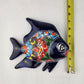Blue Talavera-Style Fish Wall Décor 7.5" – Mexican Ceramic Folk Art