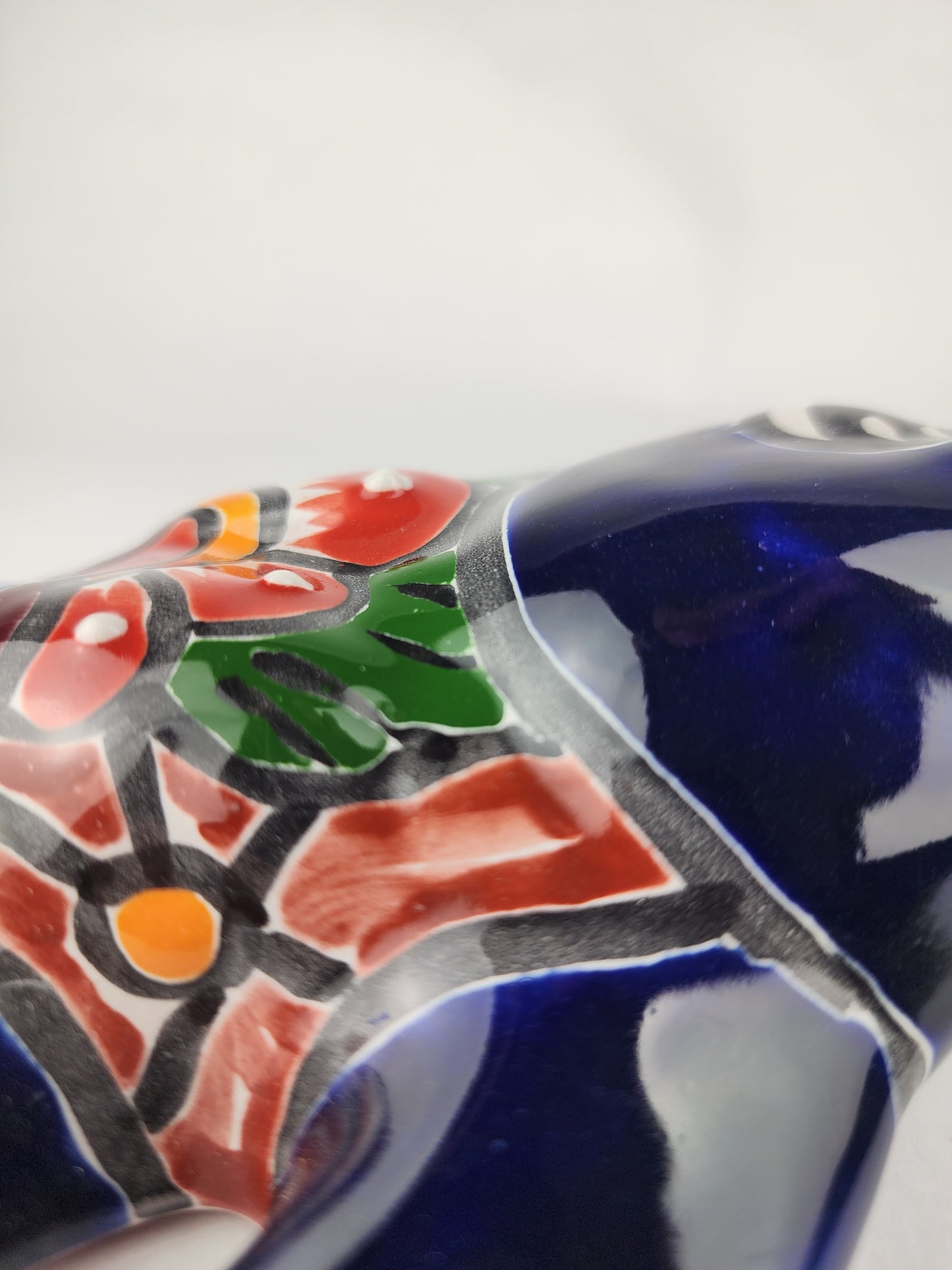 Blue Talavera-Style Fish Wall Décor 7.5" – Mexican Ceramic Folk Art