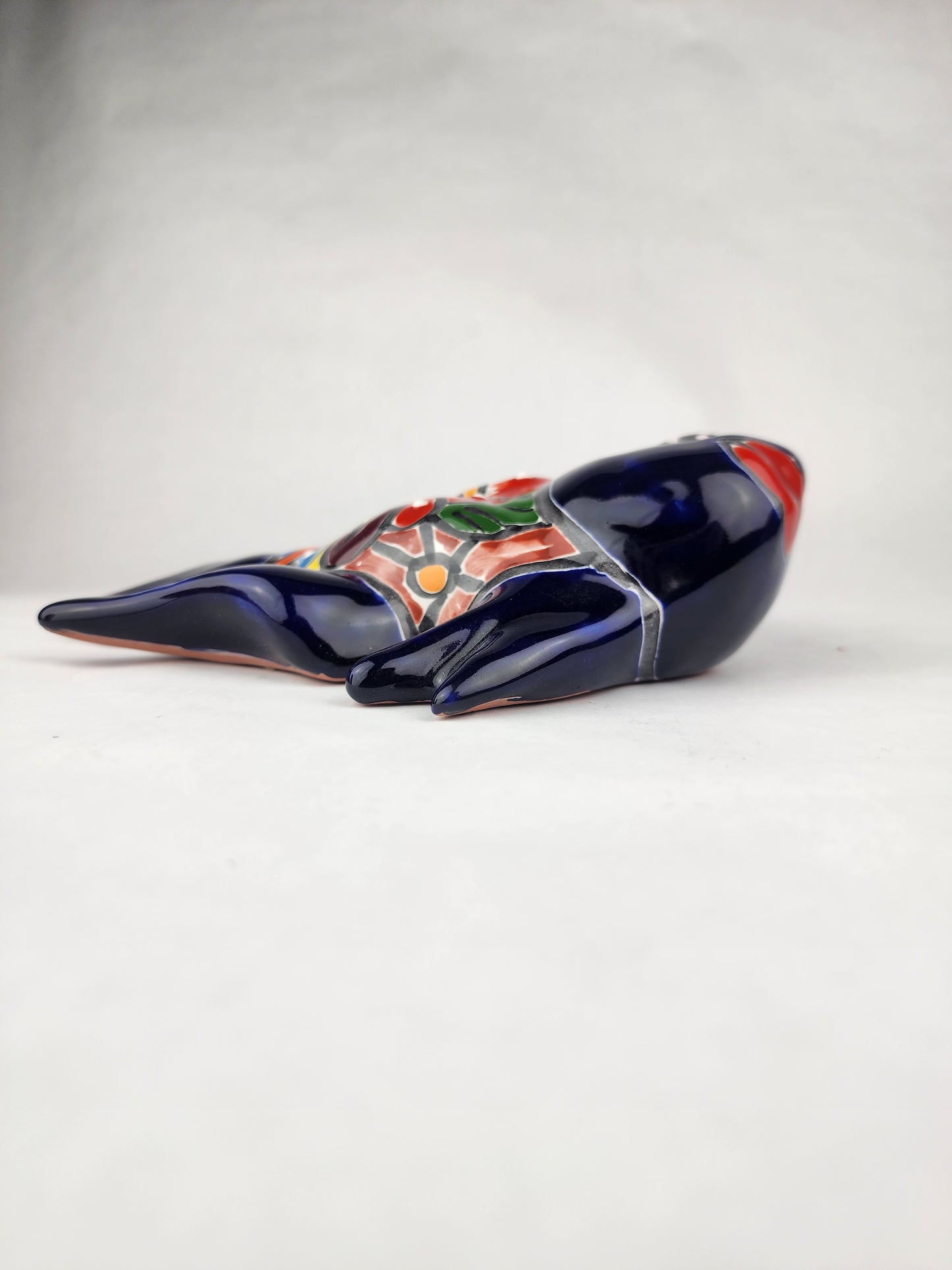 Blue Talavera-Style Fish Wall Décor 7.5" – Mexican Ceramic Folk Art
