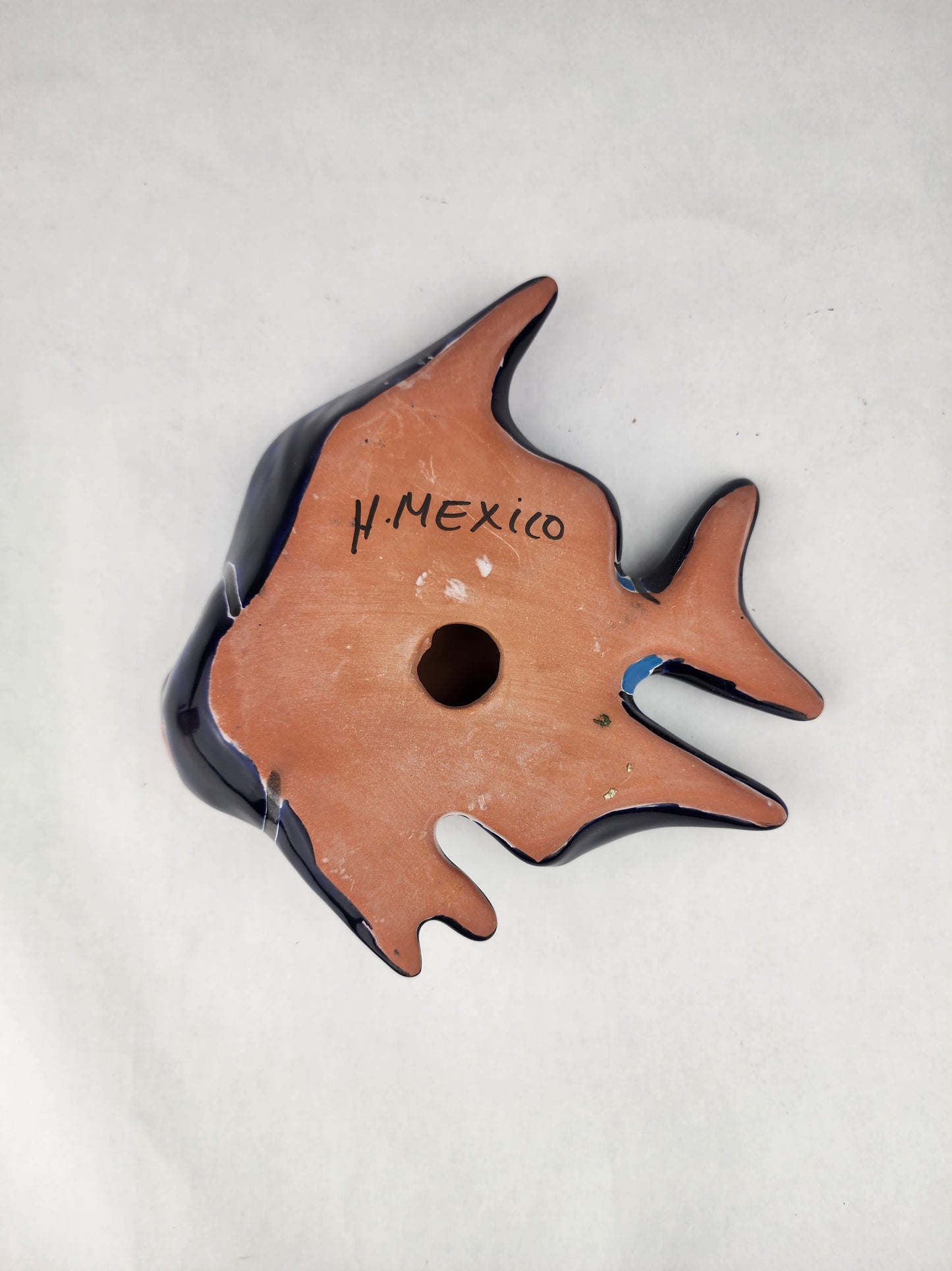 Blue Talavera-Style Fish Wall Décor 7.5" – Mexican Ceramic Folk Art
