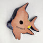 Navy Blue Talavera-Style Fish Wall Décor 9.5" – Mexican Ceramic Folk Art