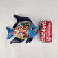 Blue & Orange Talavera-Style Fish Wall Décor 7.5" – Mexican Ceramic Folk Art (Copy)