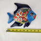 Blue & Orange Talavera-Style Fish Wall Décor 7.5" – Mexican Ceramic Folk Art (Copy)