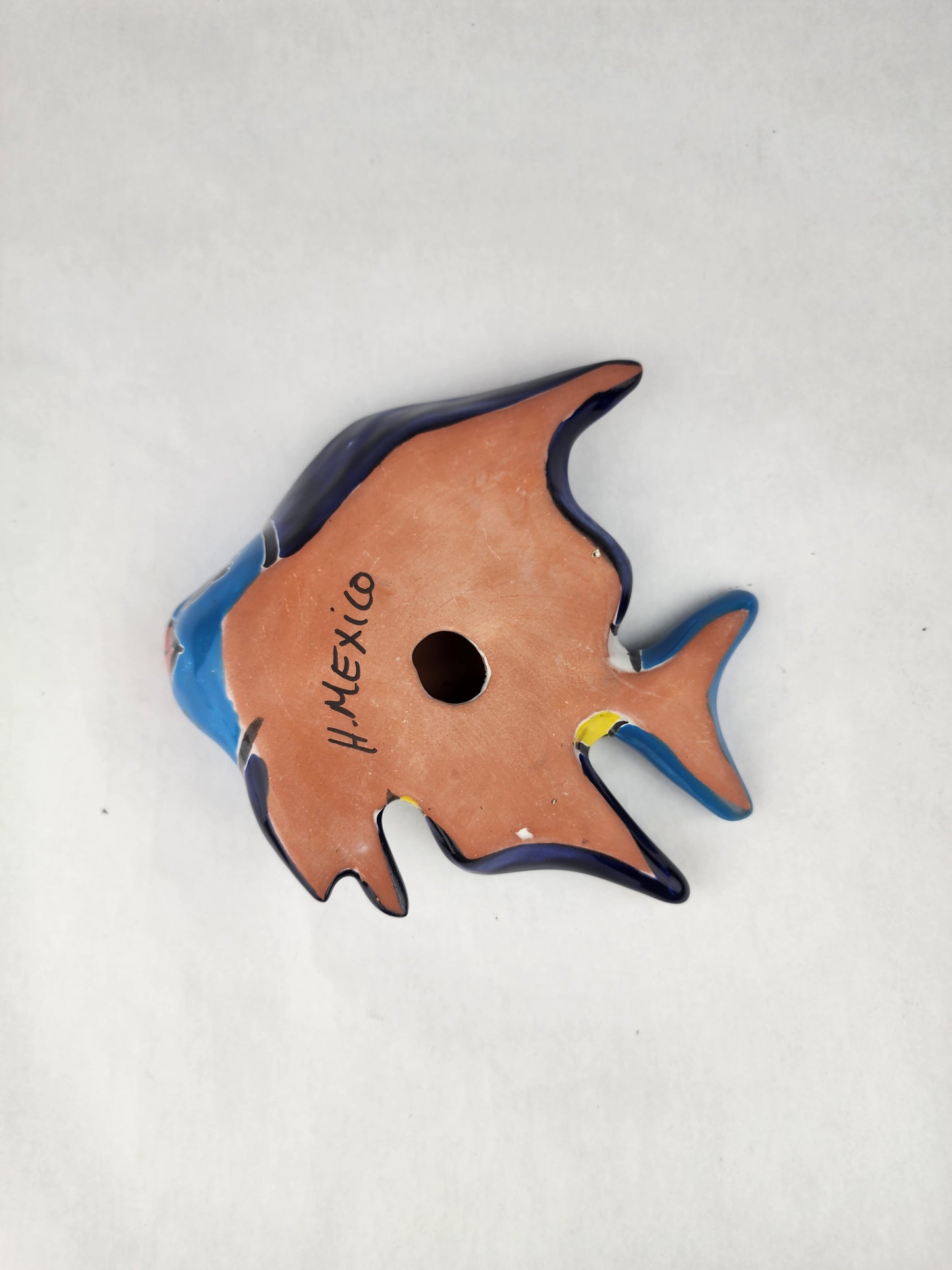 Blue & Orange Talavera-Style Fish Wall Décor 7.5" – Mexican Ceramic Folk Art (Copy)