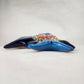 Navy & Light Blue Talavera-Style Fish Wall Décor 9.5" – Mexican Ceramic Folk Art