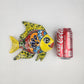 Yellow & Orange Talavera-Style Fish Wall Décor 7.5" – Mexican Ceramic Folk Art