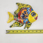 Yellow & Orange Talavera-Style Fish Wall Décor 7.5" – Mexican Ceramic Folk Art