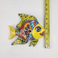 Yellow & Orange Talavera-Style Fish Wall Décor 7.5" – Mexican Ceramic Folk Art