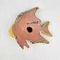 Yellow & Orange Talavera-Style Fish Wall Décor 7.5" – Mexican Ceramic Folk Art