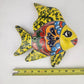 Yellow Talavera-Style Fish Wall Décor 9.5" – Mexican Ceramic Folk Art