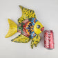 Yellow Talavera-Style Fish Wall Décor 13" – Mexican Ceramic Folk Art