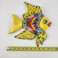 Yellow Talavera-Style Fish Wall Décor 13" – Mexican Ceramic Folk Art