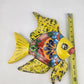 Yellow Talavera-Style Fish Wall Décor 13" – Mexican Ceramic Folk Art