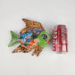 Green & Orange Talavera-Style Fish Wall Décor 7.5" – Mexican Ceramic Folk Art