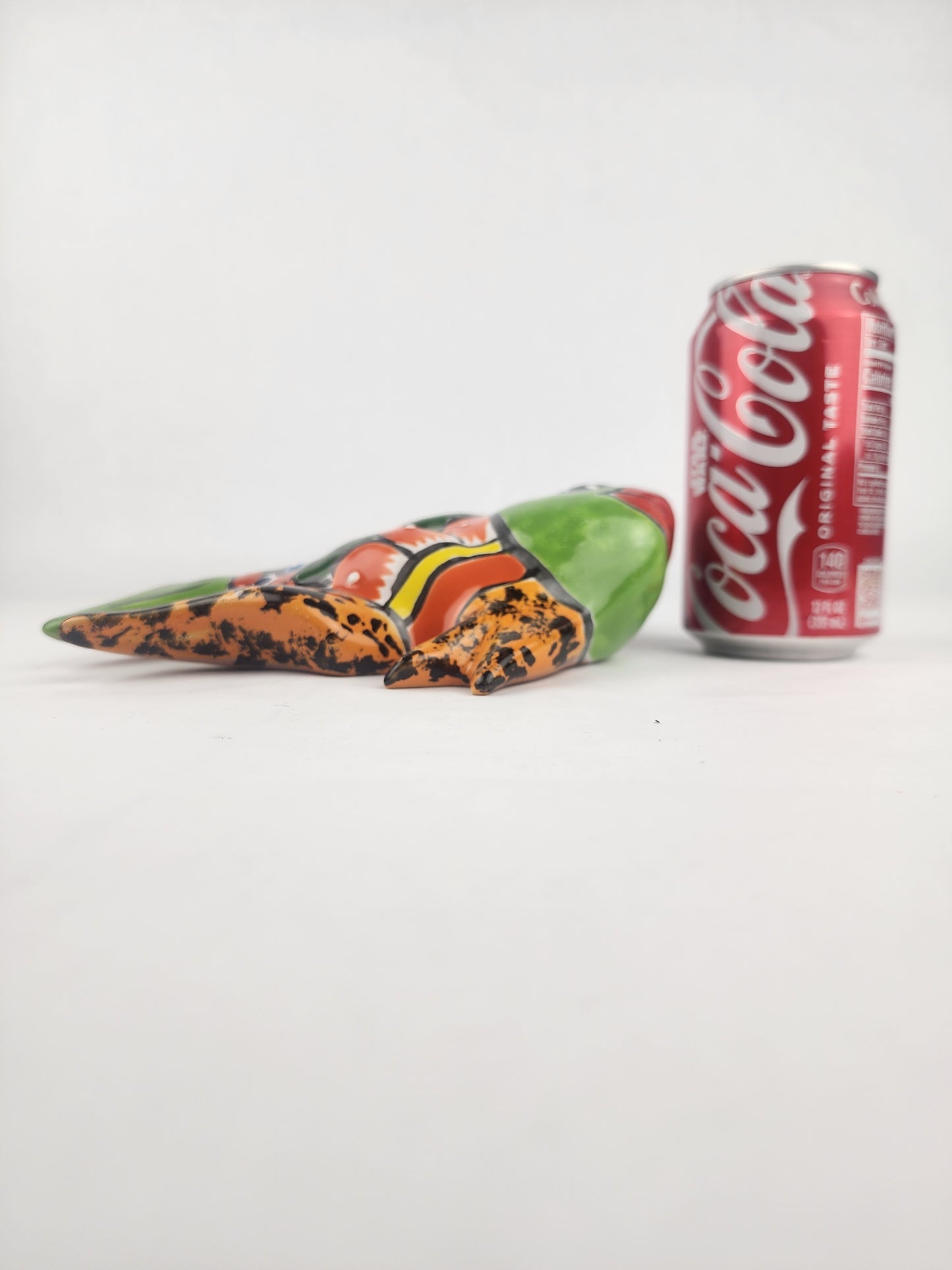 Green & Orange Talavera-Style Fish Wall Décor 7.5" – Mexican Ceramic Folk Art