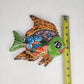 Green & Orange Talavera-Style Fish Wall Décor 7.5" – Mexican Ceramic Folk Art