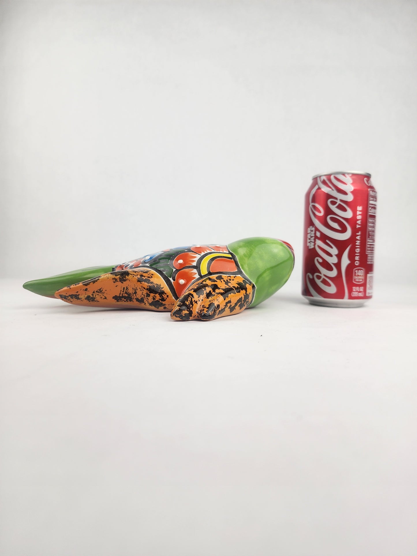 Green & Orange Talavera-Style Fish Wall Décor 9.5" – Mexican Ceramic Folk Art