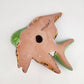 Green & Orange Talavera-Style Fish Wall Décor 9.5" – Mexican Ceramic Folk Art