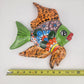 Green Talavera-Style Fish Wall Décor 13" – Mexican Ceramic Folk Art