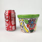 Green Rim Talavera Ceramic Planter 5" | Small Houseplant Pot