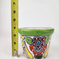 Green Rim Talavera Ceramic Planter 5" | Small Houseplant Pot
