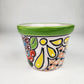 Green Rim Talavera Ceramic Planter 5" | Small Houseplant Pot