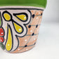 Green Rim Talavera Ceramic Planter 6" | Decorative Flower Pot