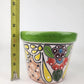 Green Rim Talavera Ceramic Planter 7" | Patio Accent
