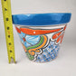 Blue Rim Talavera Ceramic Planter 8" | Indoor & Outdoor Planter