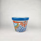 Blue Rim Talavera Ceramic Planter 8" | Indoor & Outdoor Planter