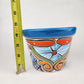 Blue Rim Talavera Ceramic Planter 6" | Decorative Flower Pot