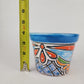 Blue Rim Talavera Ceramic Planter 5" | Decorative Flower Pot