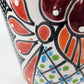Blue Rim Talavera Ceramic Planter 8" | Decorative Plant Pot