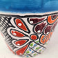 Blue Rim Talavera Ceramic Planter 7" | Decorative Plant Pot