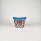 Blue Rim Talavera Ceramic Planter 6" | Decorative Flower Pot