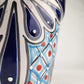 Blue Rim Talavera Ceramic Planter 8" | Statement Flower Pot