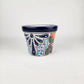 Blue Rim Talavera Ceramic Planter 7" | Garden Planter