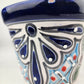Blue Rim Talavera Ceramic Planter 6" | Decorative Flower Pot