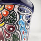 Blue Rim Talavera Ceramic Planter 6" | Decorative Flower Pot
