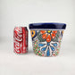 Blue Rim Talavera Ceramic Planter 7" | Indoor & Outdoor Planter