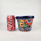 Blue Rim Talavera Ceramic Planter 6" | Decorative Flower Pot