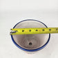 Blue Rim Talavera Ceramic Planter 6" | Decorative Flower Pot
