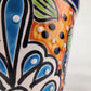 Blue Rim Talavera Ceramic Planter 6" | Decorative Flower Pot