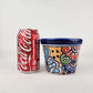 Blue Rim Talavera Ceramic Planter 5" | Succulent Planter